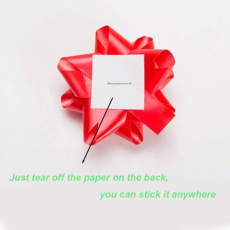 DYSHIPEN 2 inch 100Pcs Small Star Bows for Gift Wrapping and Presents,Multiple coClour Christmas Bows,For Parties, Birthdays, Weddings or Other Holidays. - Image 4